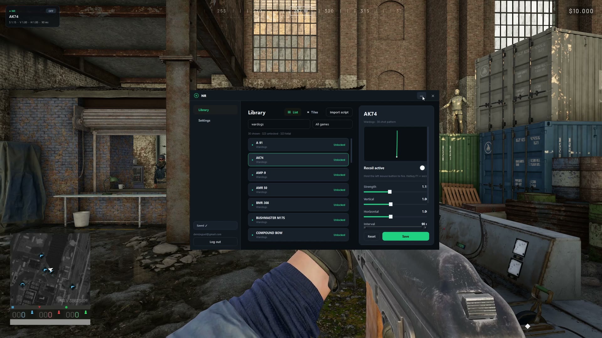 Wardogs No Recoil Macro Gameplay – product preview from NoRecoil.de